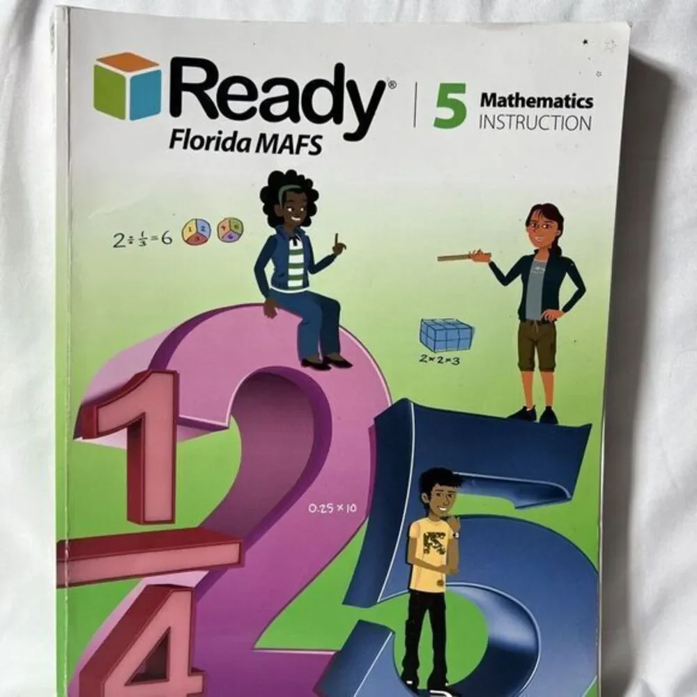 Ready Florida‎ MAFS Grade 5 Mathematics Instruction Workbook No Writing